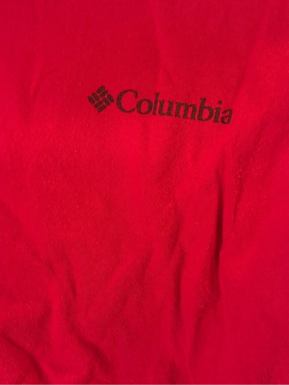 Columbia Red Short Sleeve Tee with Black Logo